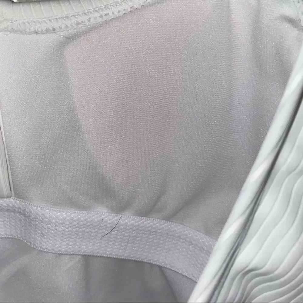 Stoney Clover Lane x Target White Ribbed Bodysuit XS Pink Button Y2K Coquette
